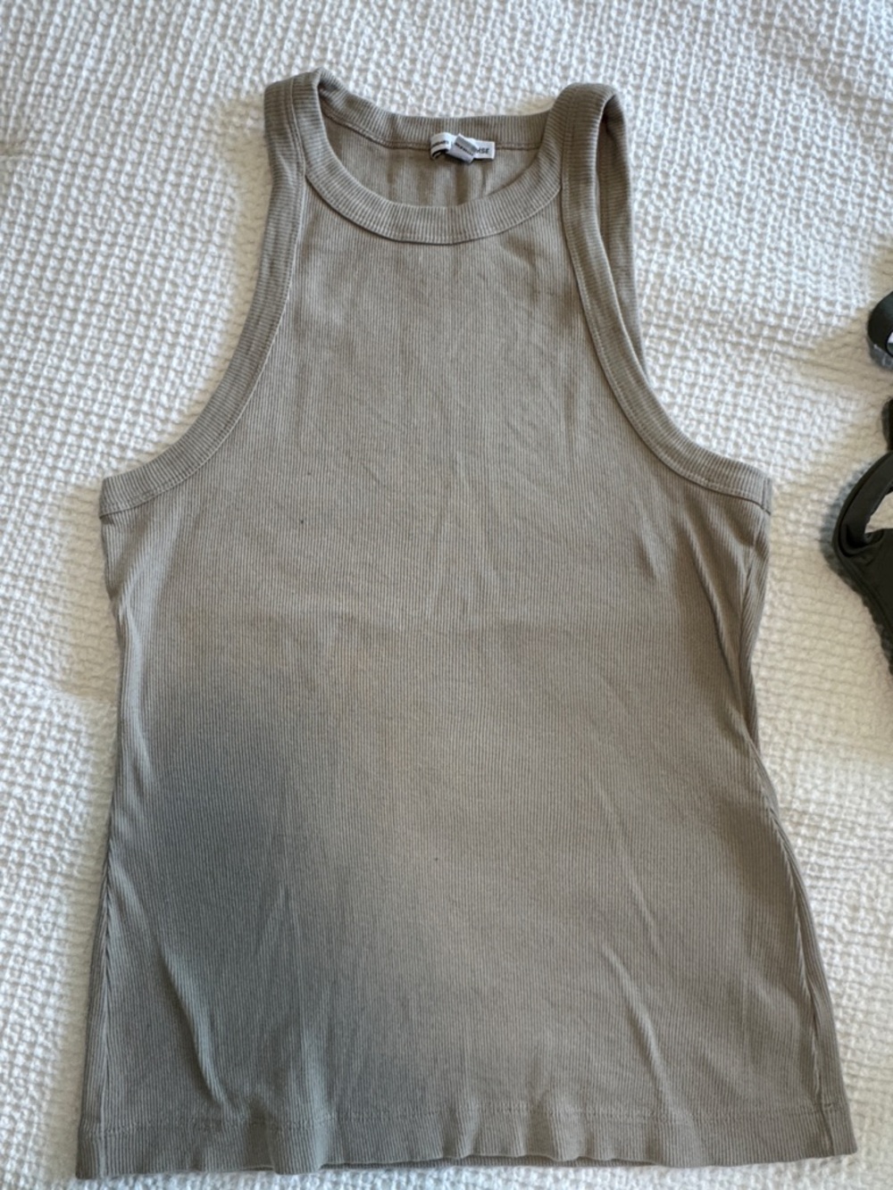 James Perse Ribbed Tank Top - Taupe